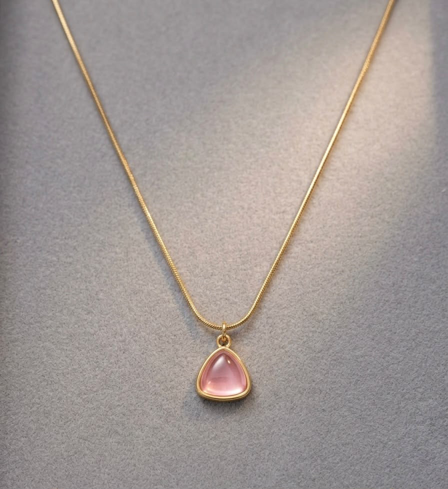 Elegant Minimalist Pink Chain Necklace
