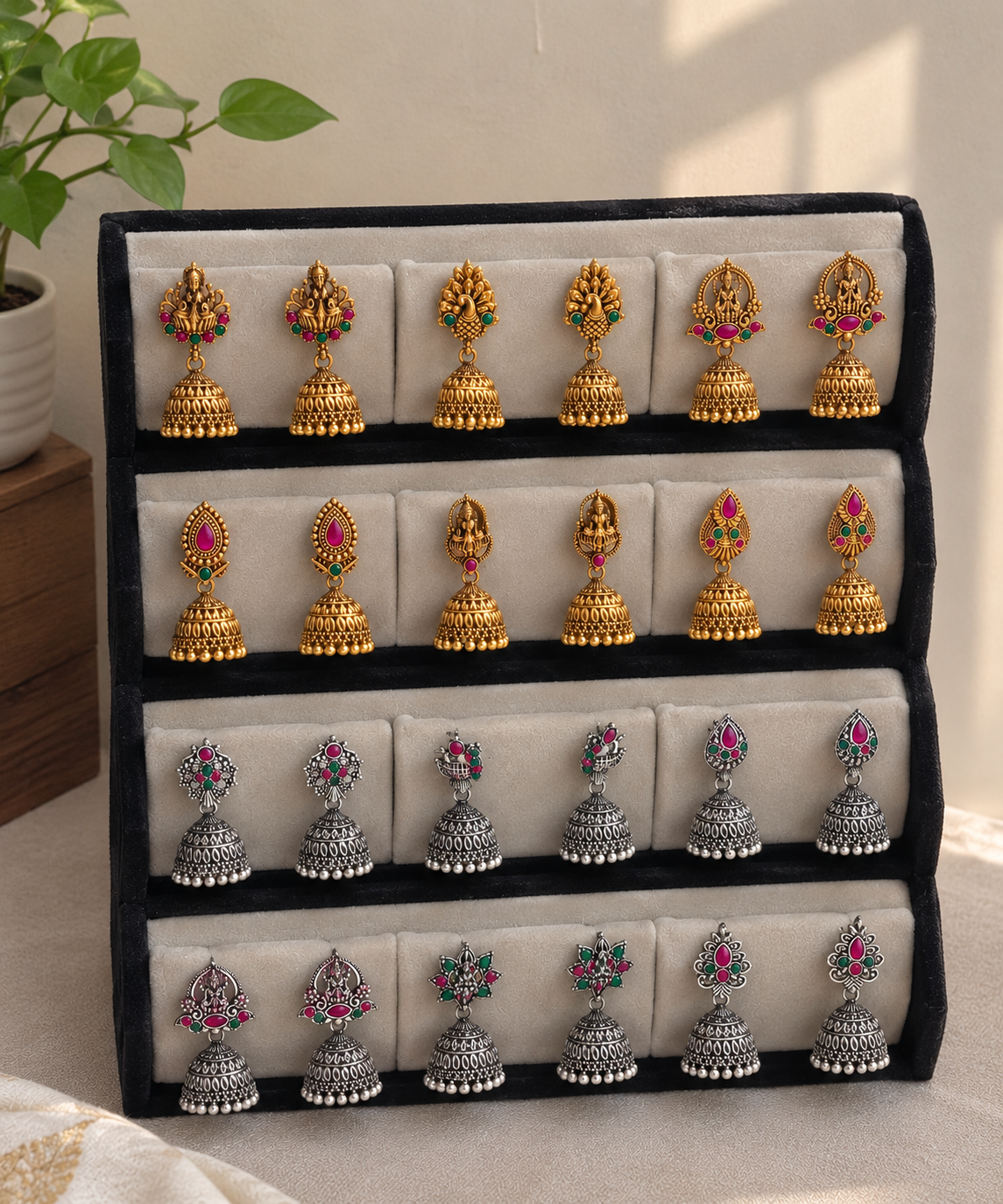 Royal Traditional Jhumka Collection – Gold & Silver Finish