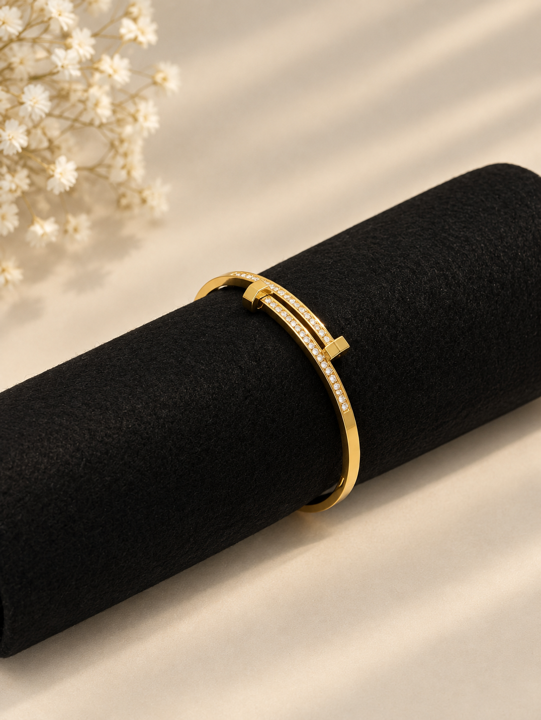 Elegant Gold Double-Line Crystal Bracelet ✨