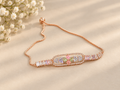 Multicolor Crystal Rose Gold Adjustable Bracelet ✨