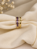 Lavender Luxe Duo Gold Ring Set ✨