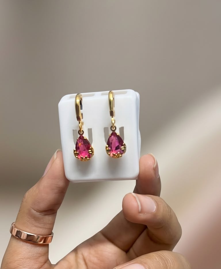 The Royal Teardrop Collection – Multi-Color Dangle Earrings