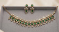 Elegant Green Stone Necklace Set