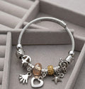 Charm Bracelet with Colorful Beads & Cute Hanging Charms